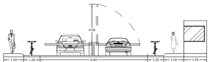 dibujo caseta de acceso en empresa